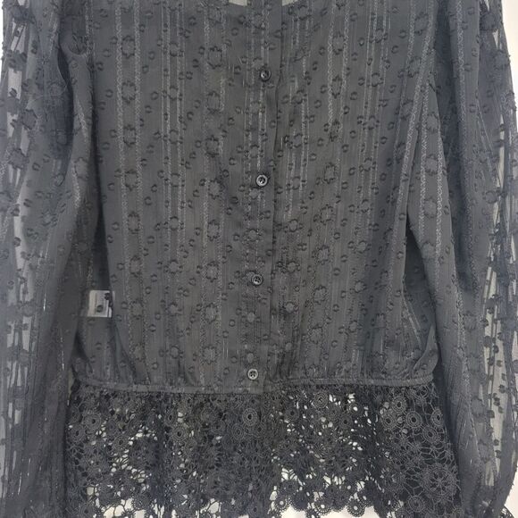 Melograno Rico long sleeve lace top, small - Picture 11 of 12